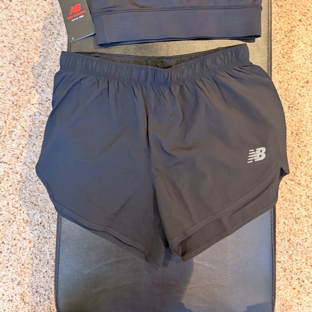 New Balance womens Small Black Running Shorts NWT